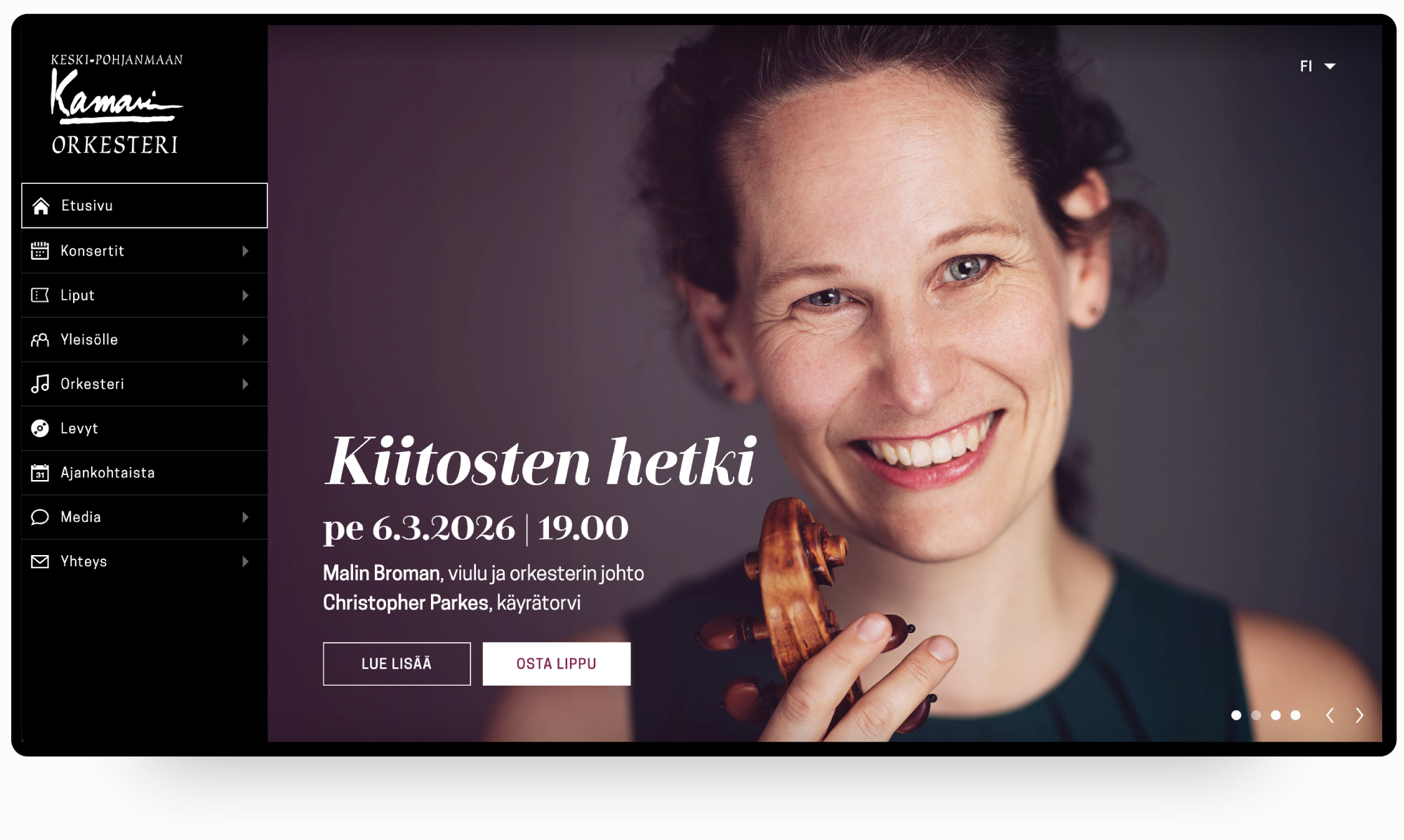 Nettisivut orkesterille